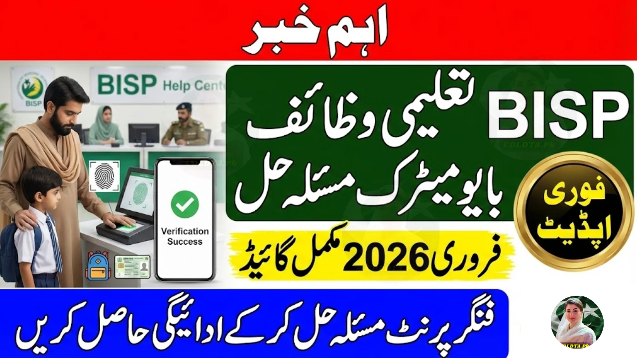 BISP Taleemi Wazaif Biometric Issue Solution February 2026